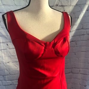 Sexy Red Corset Bustier Style Bodycon Dress Small